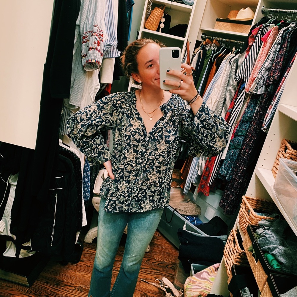 Roberta Roller Rabbit navy blouse